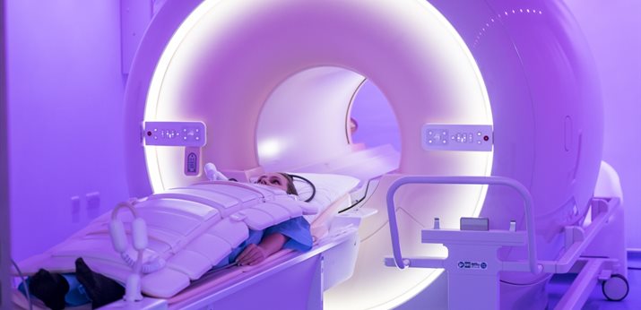 A patient waiting to be scanned by the 3T Wide Bore scanner